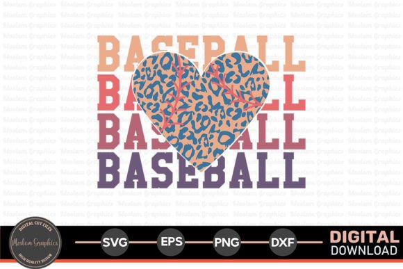 Baseball Heart Retro SVG Review