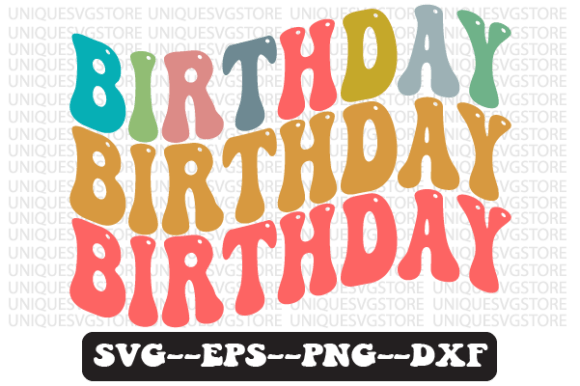 Birthday Wavy Retro Svg Design Review