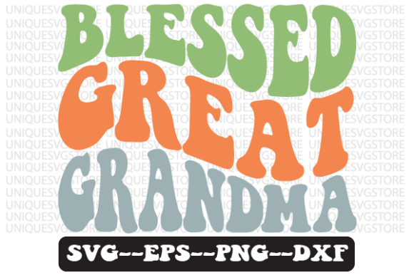 Blessed Great Grandma Retro Svg Design