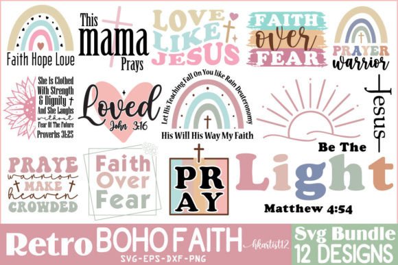 Boho Faith Retro SVG Bundle Review