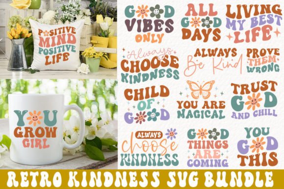Kindness Retro SVG Bundle 15 Design