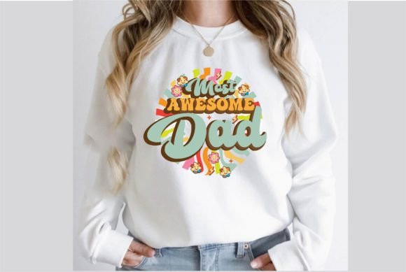 Most Awesome Dad Retro SVG Design