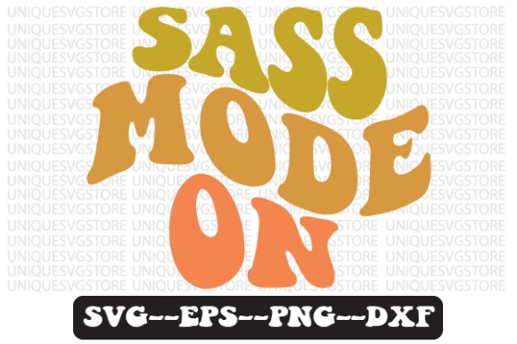Sass Mode on Wavy Retro Svg Design