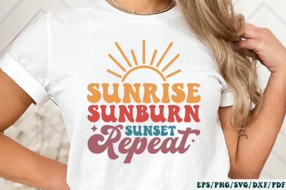 Sunrise Sunburn Sunset Repeat Retro SVG Review